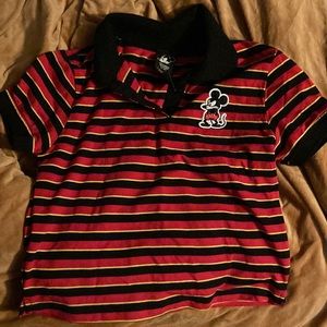 Striped Black and Red Polo Shirt
